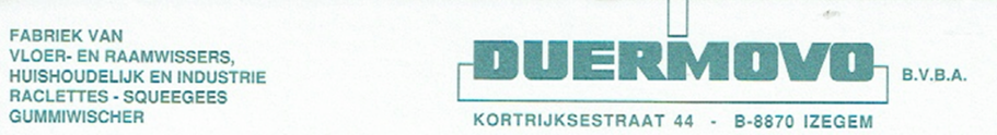 Duermovo B.V.B.A. letterhead, Kortrijksestraat 44, B-8870 Izegem